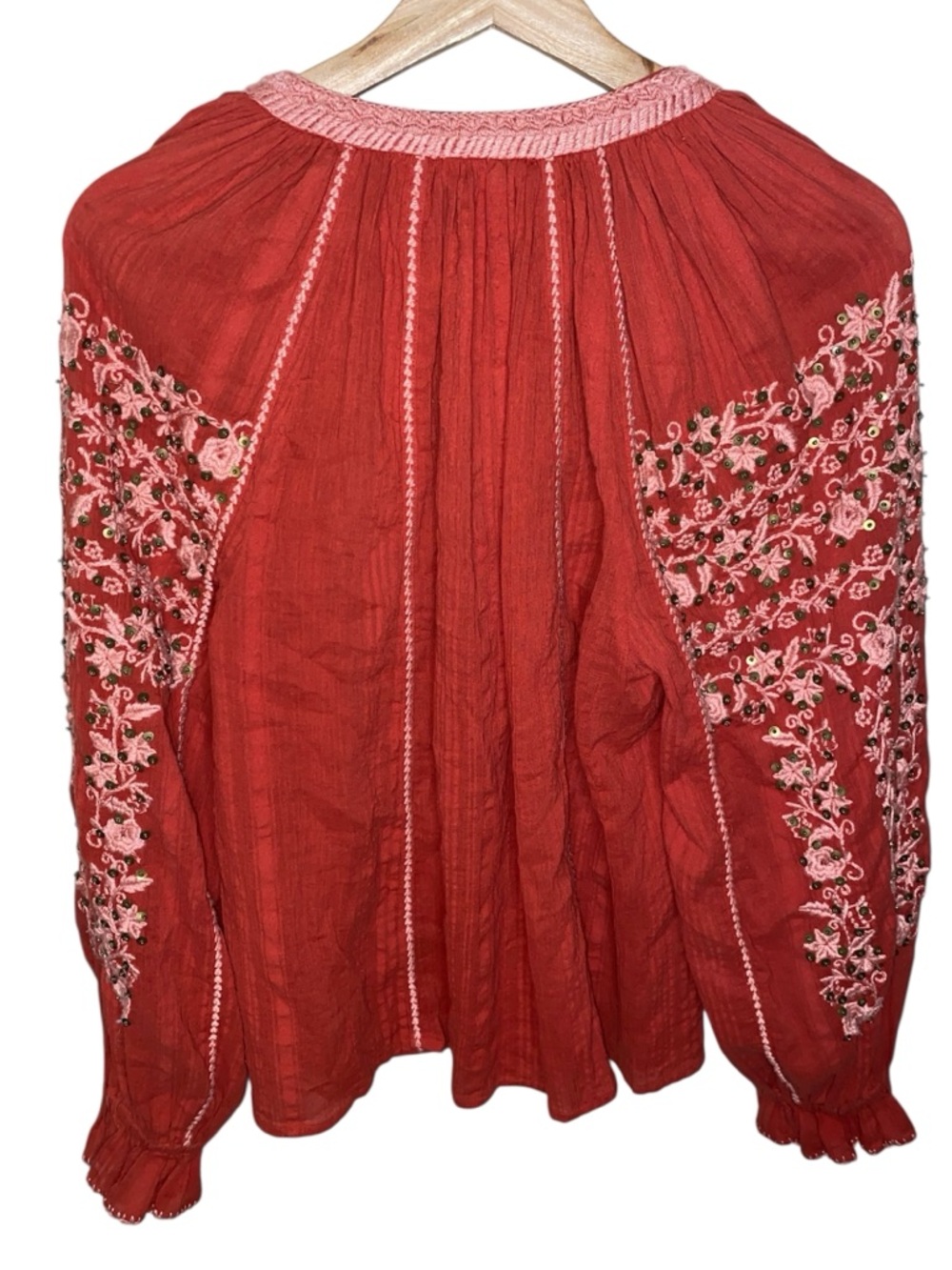 ULLA JOHNSON Blouse With Embroidered Floral Details And Sequin Embellishments - Picture 3 of 9